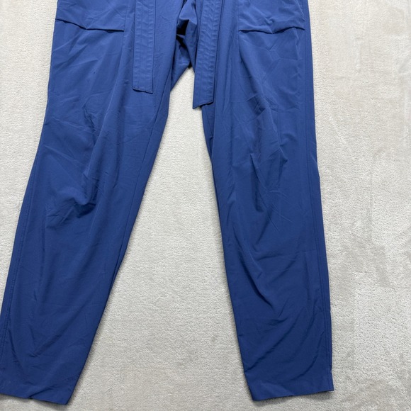 Athleta Pants Women's 12 Tall Skyline Featherweight Blue Paperbag Waist Cargo‎ - Picture 2 of 14